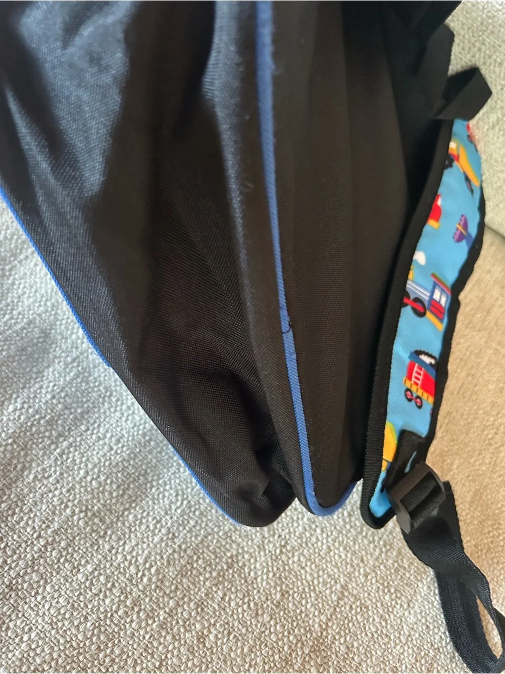 Kids Light Blue Vehicle Print Backpack